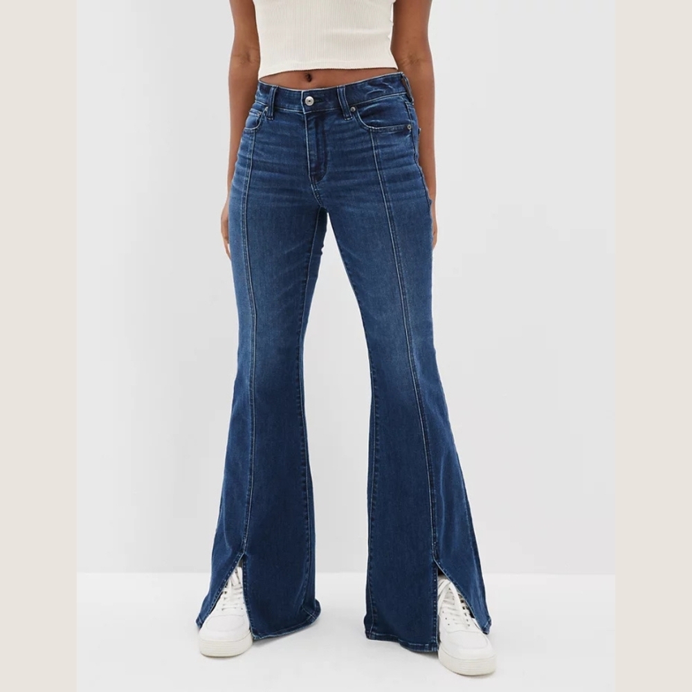 American Eagle Outfitters Dark Blue Flare Jeans